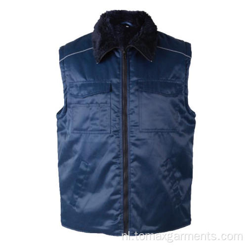 Donkerblauw wintervest